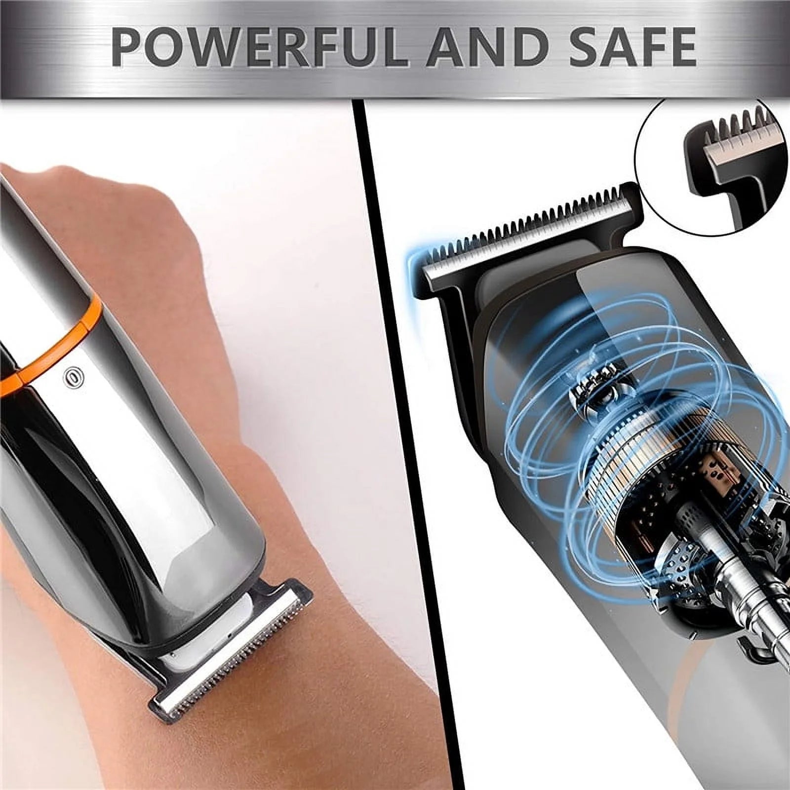 Beard Trimmer for Men Body Mustache Nose Hair Groomer Cordless Trimmer 6 in 1 Grooming Kit Waterproof USB Rechargeable