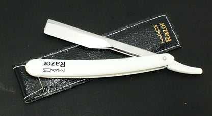 Professional Barber Straight Edge Barber Razors Macs Brand-50-01 (White Handle Razors)