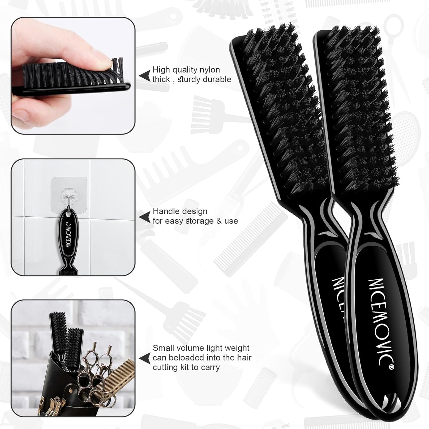 Hair Cutting Barber Cape for Men Women Kids with Neck Duster Brush and Barber Brush, Professional Barber Accessories Cleaning Supplies for Salon Haircut Styling