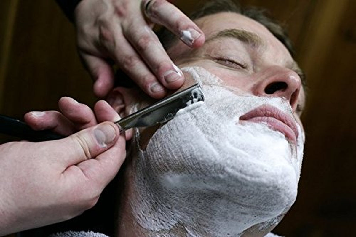 Professional Barber Straight Edge Barber Razors Macs Brand-50-01 (White Handle Razors)