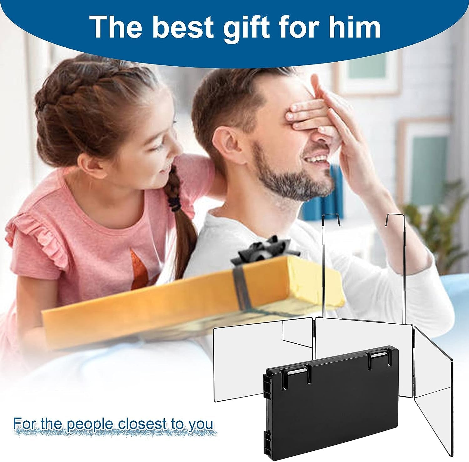 3 Way Mirror for Self Hair Cutting,360 Haircuts Mirror Men for Barber Us