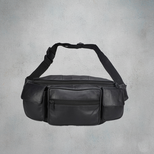 Leather Fanny Pack - Black Hip Equipment